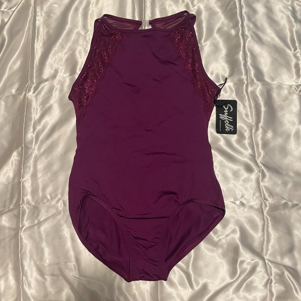 NWT Suffolk 2290A Leotard Purple Large Adult